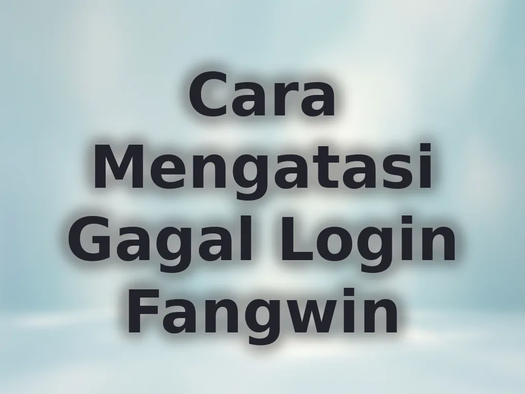 Cara Mengatasi Gagal Login Fangwin